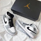 Designer Jordan 1 Mid “Light Smoke Grey” High Q ( Customs And Box ), Jordan 1 Sneakers FREE SHIPPING