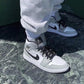 Designer Jordan 1 Mid “Light Smoke Grey” High Q ( Customs And Box ), Jordan 1 Sneakers FREE SHIPPING