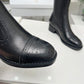 DIOR D FOLK HEELED HIGH BOOT BLACK