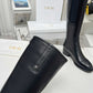 DIOR D FOLK BOOT CALFSKIN BLACK