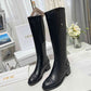 DIOR D FOLK BOOT CALFSKIN BLACK