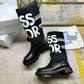 DIOR D MAJOR BOOT WITH MISS DIOR PRINT BLACK KDI929CMV S17X