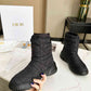 DIOR FROST ANKLE BOOT BLACK QUILTED NYLON BLACK