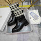DIOR D MAJOR ANKLE BOOT FABRIC AND CALFSKIN WHITE AND BLACK