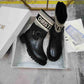 DIOR D MAJOR ANKLE BOOT FABRIC AND CALFSKIN WHITE AND BLACK
