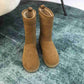 DIOR CALFSKIN SUEDE SHEARLING GRANVILLE ESPADRILLE BOOTS NATURAL