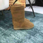 DIOR CALFSKIN SUEDE SHEARLING GRANVILLE ESPADRILLE BOOTS NATURAL