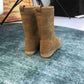 DIOR CALFSKIN SUEDE SHEARLING GRANVILLE ESPADRILLE BOOTS NATURAL