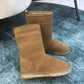DIOR CALFSKIN SUEDE SHEARLING GRANVILLE ESPADRILLE BOOTS NATURAL