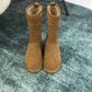 DIOR CALFSKIN SUEDE SHEARLING GRANVILLE ESPADRILLE BOOTS NATURAL