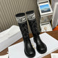 DIOR D MAJOR BOOT CALFSKIN AND CANNAGE TWEED BLACK AND WHITE KCI981CWY S17X
