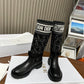 DIOR D MAJOR BOOT CALFSKIN AND CANNAGE TWEED BLACK AND WHITE KCI981CWY S17X