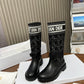 DIOR D MAJOR BOOT CALFSKIN AND CANNAGE TWEED BLACK AND WHITE KCI981CWY S17X