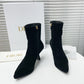 DIOR SUEDE LEATHER ANKLE BOOTS BLACK