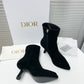 DIOR SUEDE LEATHER ANKLE BOOTS BLACK