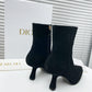 DIOR SUEDE LEATHER ANKLE BOOTS BLACK
