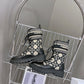 DIOR D MAJOR BOOTS BLACK AND BEIGE
