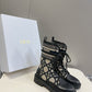 DIOR D MAJOR BOOTS BLACK AND BEIGE