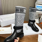 DIOR D MAJOR BOOT CALFSKIN BLACK AND GREY