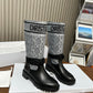DIOR D MAJOR BOOT CALFSKIN BLACK AND GREY