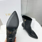 DIOR LEATHER ANKLE BOOTS BLACK