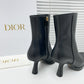 DIOR LEATHER ANKLE BOOTS BLACK