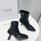 DIOR LEATHER ANKLE BOOTS BLACK