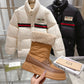 GUCCI HORSEBIT CHEVRON QUILTED BOOTS BROWN