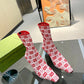 GUCCI GG 75MM KNIT ANKLE BOOTS RED FLUORESCENT WHITE FABRIC 718378 FAAQP 5810
