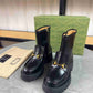 GUCCI HORSEBIT ANKLE BOOTS LEATHER BLACK