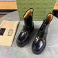 GUCCI HORSEBIT ANKLE BOOTS LEATHER BLACK