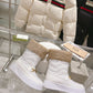 GUCCI HORSEBIT CHEVRON QUILTED BOOTS WHITE