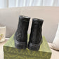 GUCCI WOMEN’S BOOT GG SUDE CANVAS BLACK