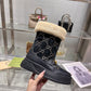 GUCCI 1955 HORSEBIT SNOW BOOTS VELVET FABRIC BLACK