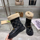 GUCCI 1955 HORSEBIT SNOW BOOTS VELVET FABRIC BLACK