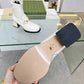 GUCCI HORSEBIT PLAQUE ANKLE BOOTS OFF WHITE