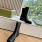 GUCCI LEATHER ANKLE BOOTS BLACK