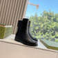 GUCCI LEATHER ANKLE BOOTS BLACK