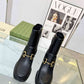 GUCCI HORSEBIT PLAQUE ANKLE BOOTS BLACK 719830 1DO50 1000