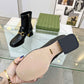 GUCCI HORSEBIT PLAQUE ANKLE BOOTS BLACK 719830 1DO50 1000