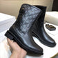 GUCCI WOMEN'S GUCCISSIMA SHORT ZIP BOOTS BLACK