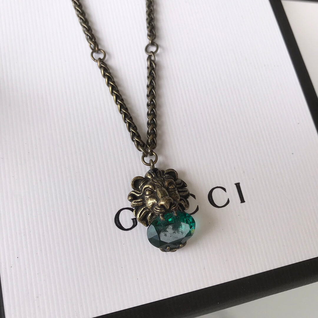 Gucci New Personalized Fashion Leopard Necklace Collar Chain XL13168A24