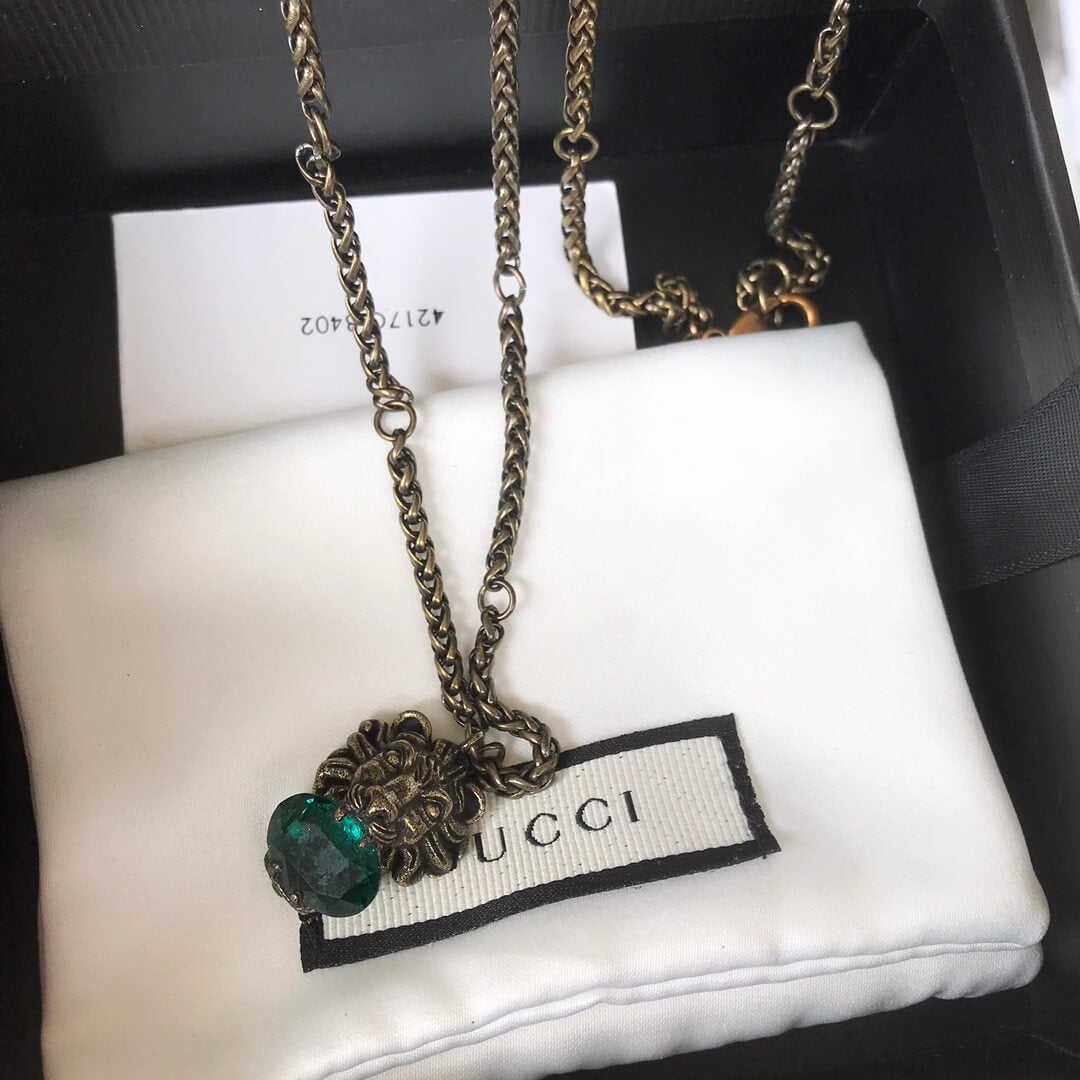 Gucci New Personalized Fashion Leopard Necklace Collar Chain XL13168A24