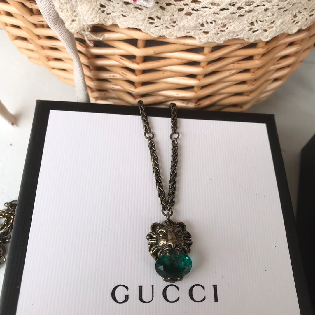 Gucci New Personalized Fashion Leopard Necklace Collar Chain XL13168A24