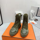 HERMES FRESH ANKLE BOOTS GREEN