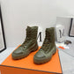 HERMES FRESH ANKLE BOOTS GREEN
