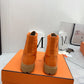 HERMES FRESH ANKLE BOOTS ORANGE