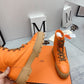 HERMES FRESH ANKLE BOOTS ORANGE