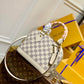 N45294 ALMA BB BAG Damier Azur WHITE WITH PINK N41221