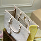 ONTHEGO MM BAG M46128 MONOGRAM EMPREINTE TOTE BAG Beige/Pink/Yellow